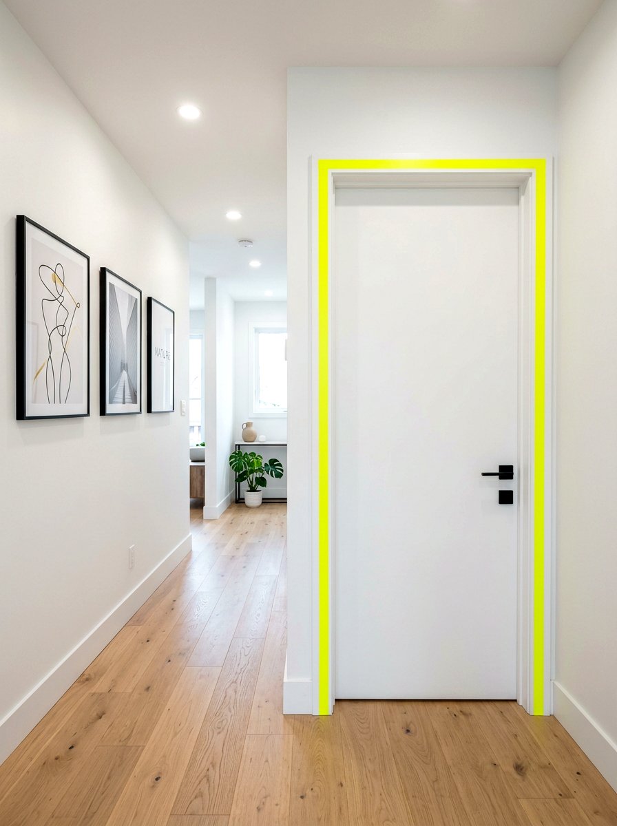 Tape door trim decoration - 30 tape wall art display ideas
