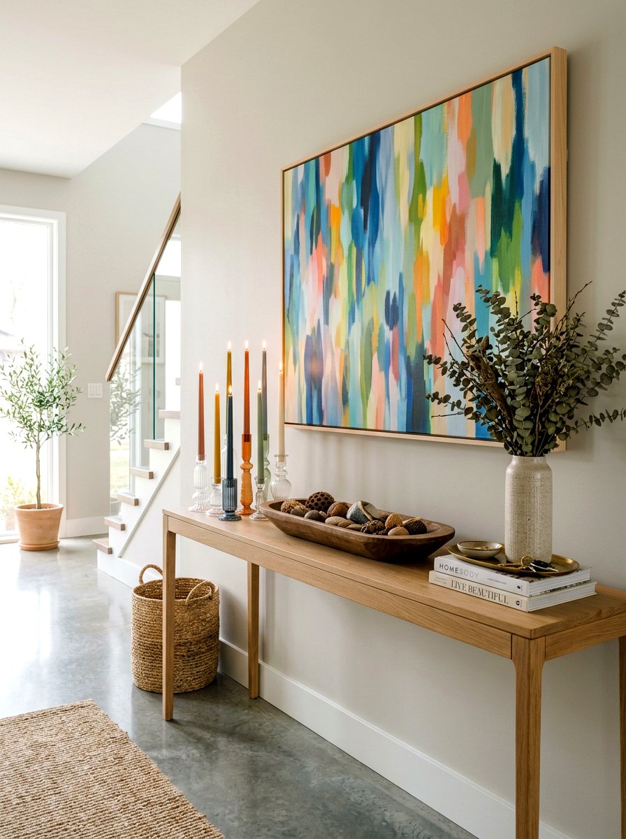 Taper Candle Decor - 30 designer entry table decor ideas