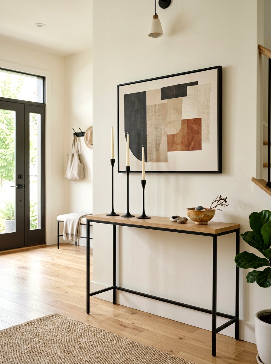 Taper Candle Display - 30 designer entry table decor ideas