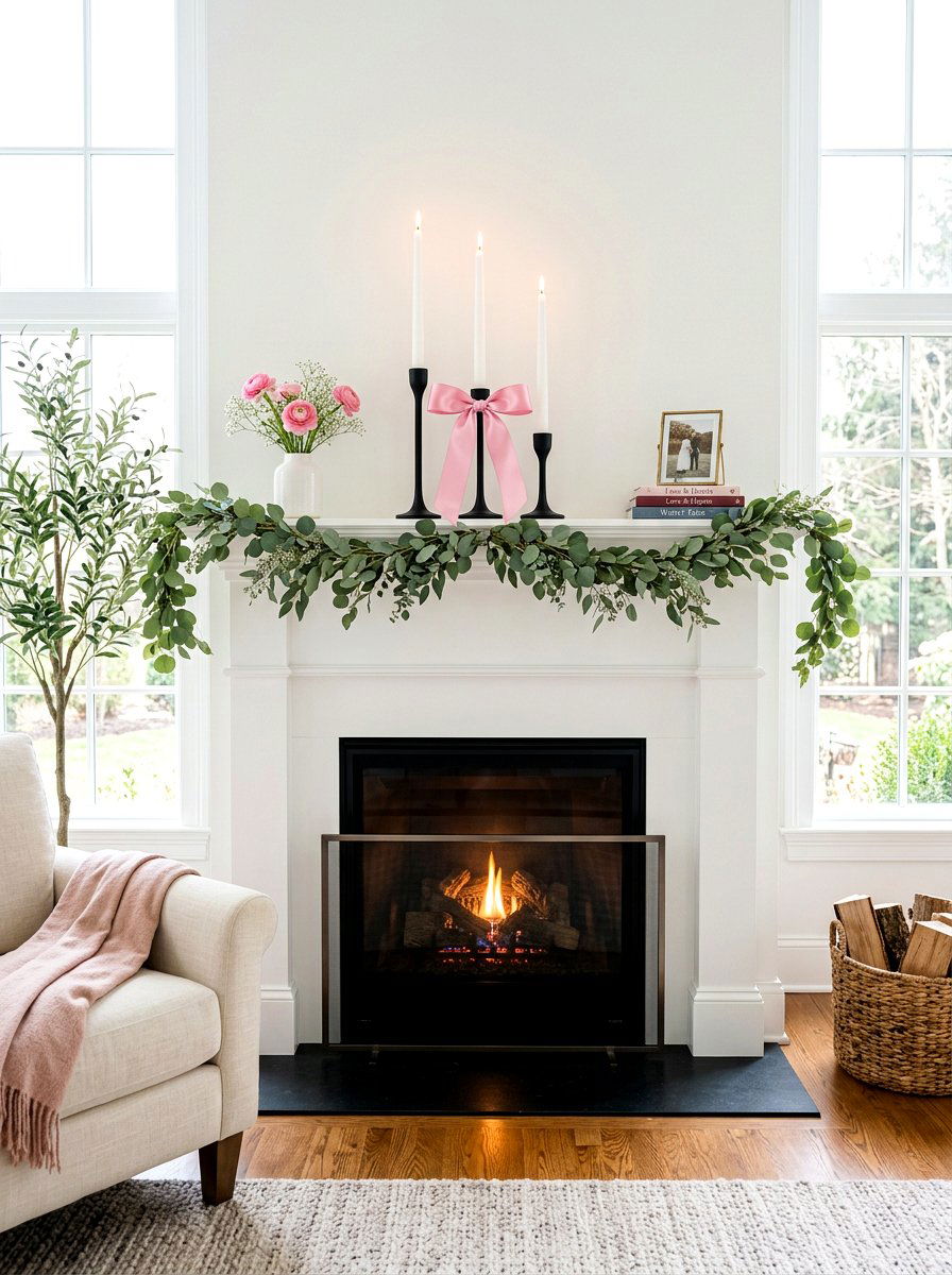 Taper Valentine Candle Trio With Ribbon Bow - 30 bow and candle Valentine ideas