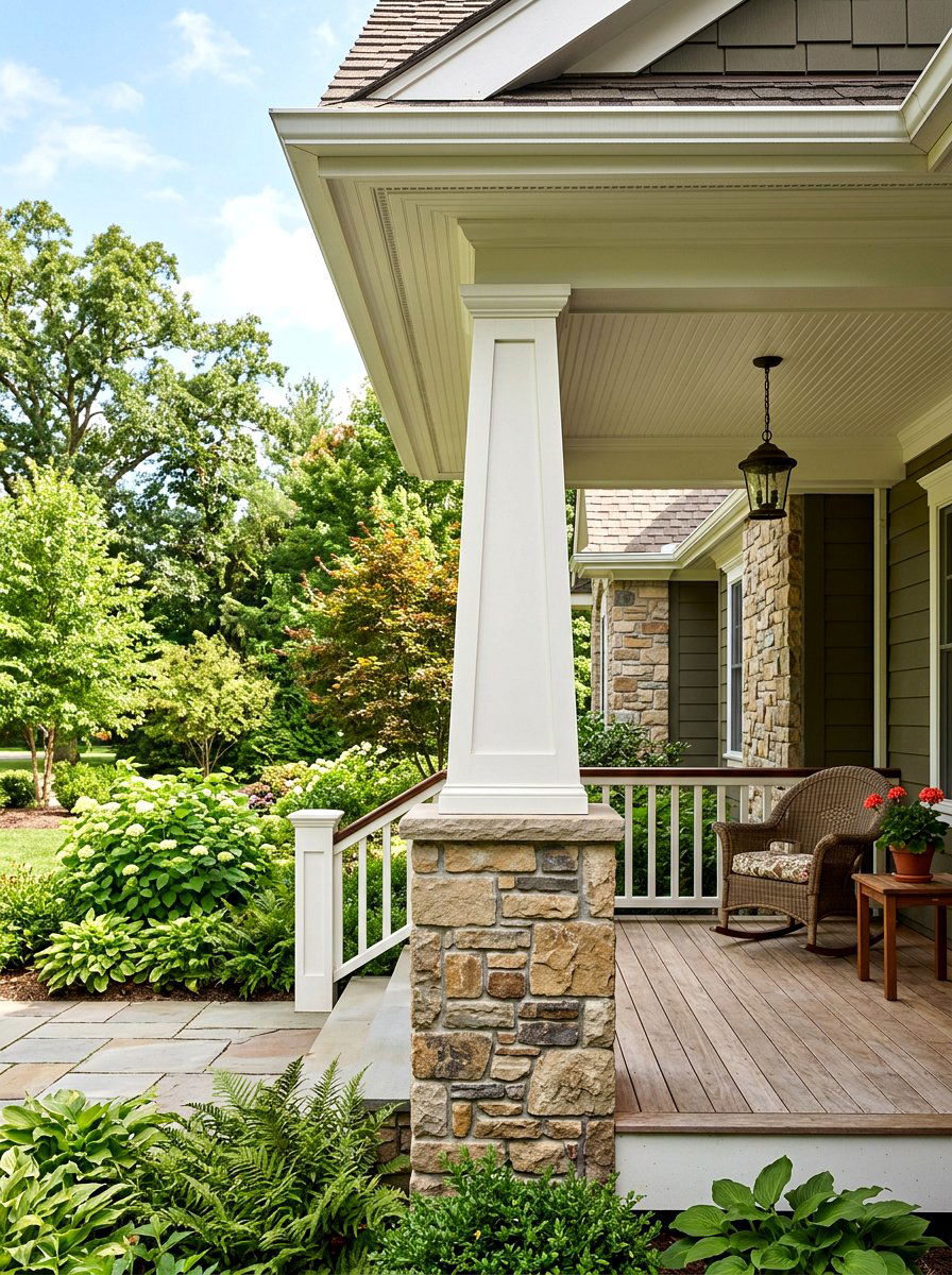 Tapered Craftsman Column - 30 porch columns decor ideas