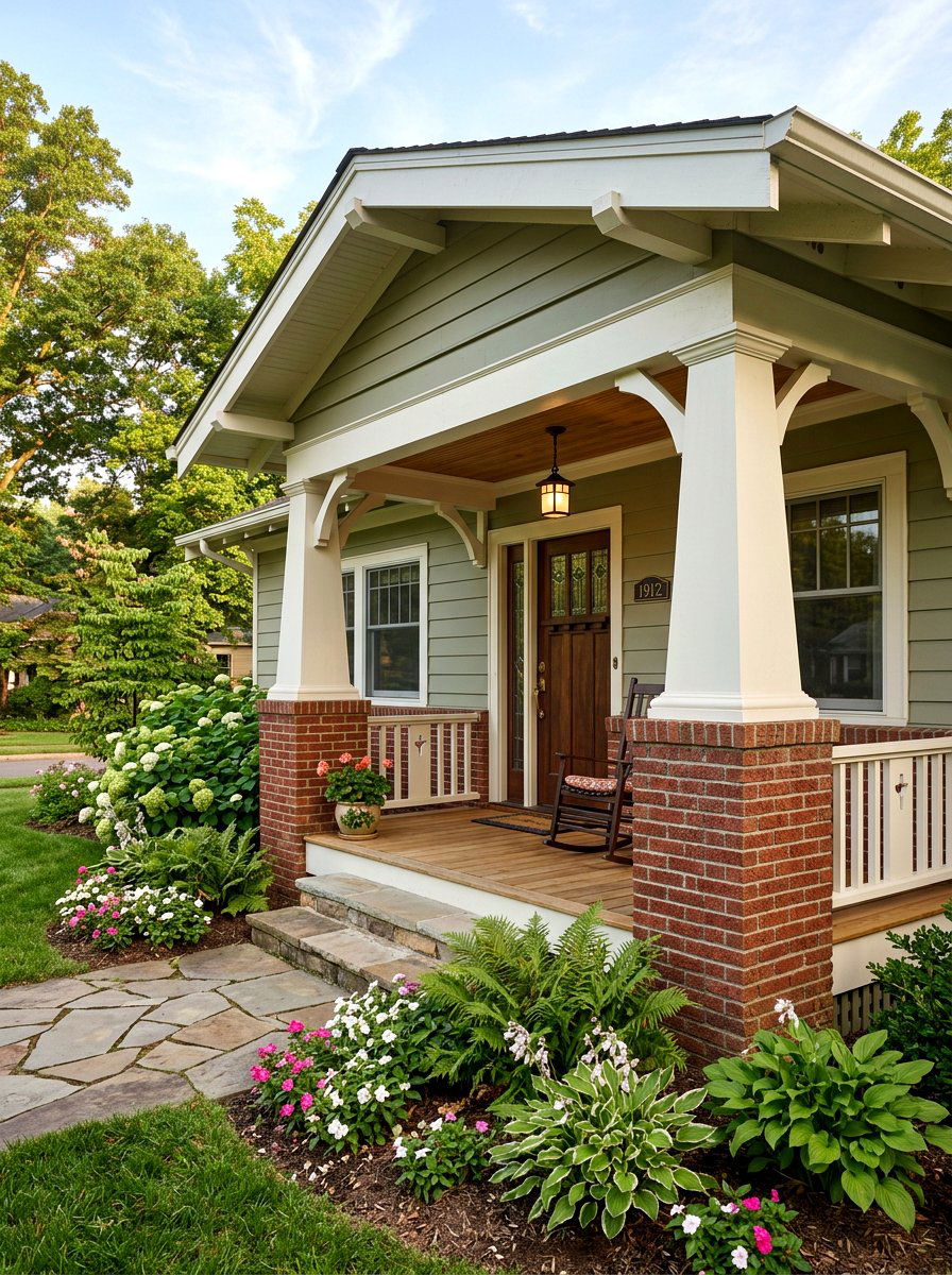 Tapered Craftsman Porch Column - 30 farmhouse porch columns ideas