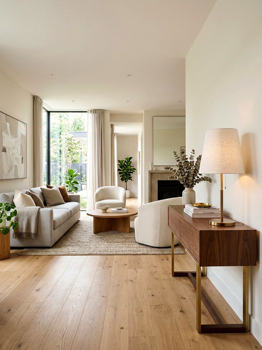 Tapered Drum Shade Lamp - 30 console table lamp ideas