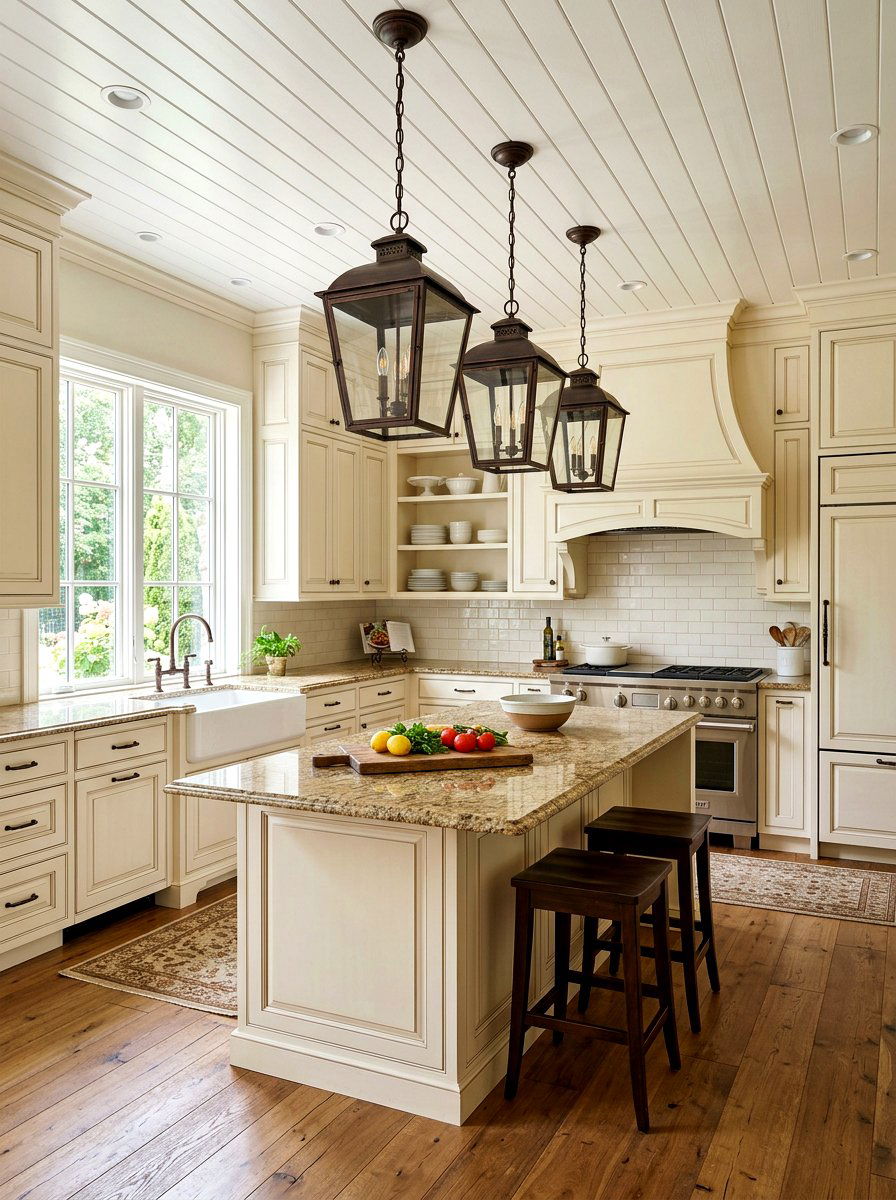 Tapered Metal Lantern - 30 kitchen lantern lighting ideas