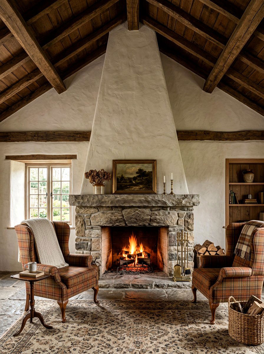 Tapered Plaster Fireplace Chimney - 30 plaster fireplace ideas