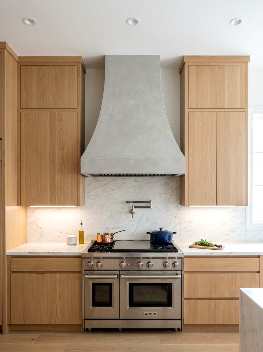 Tapered Plaster Hood - 30 plaster range hood ideas
