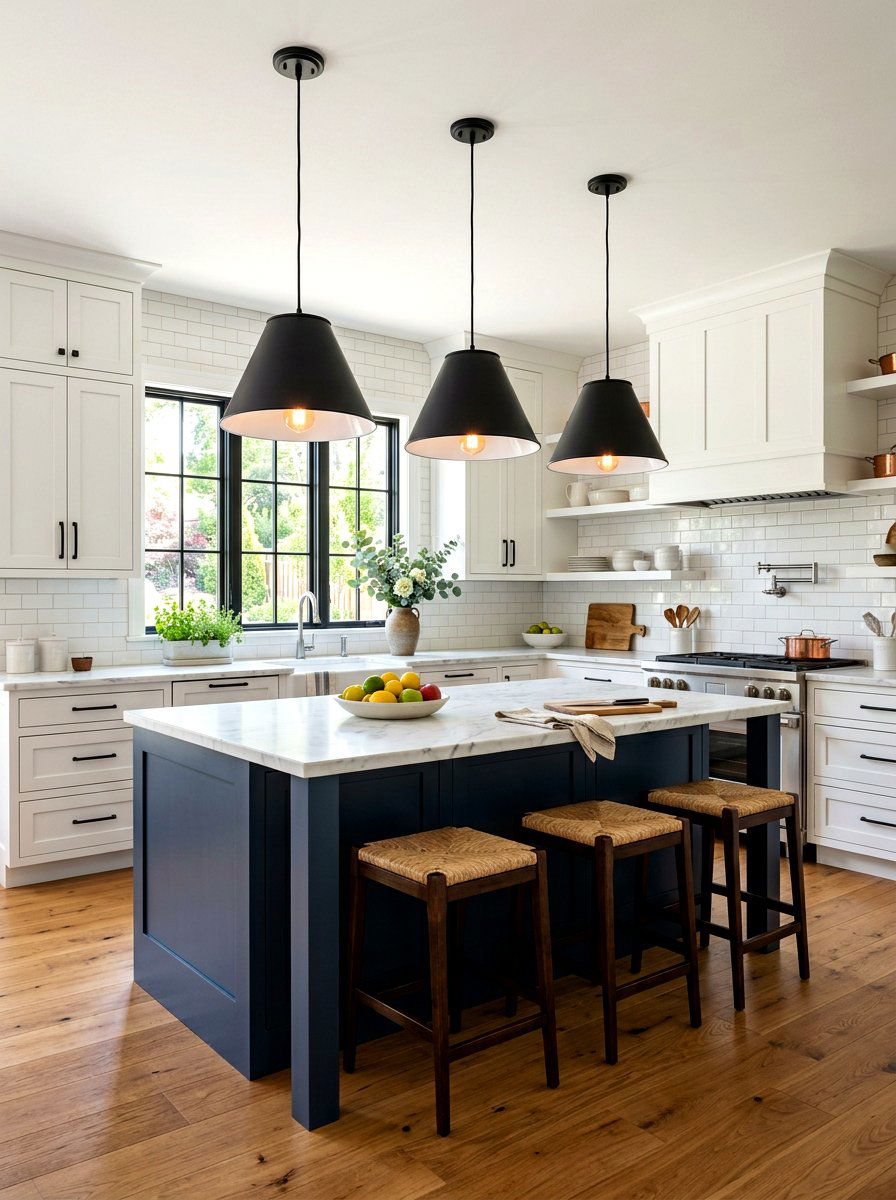 Tapered Shade Pendant - 30 kitchen lamp styling ideas