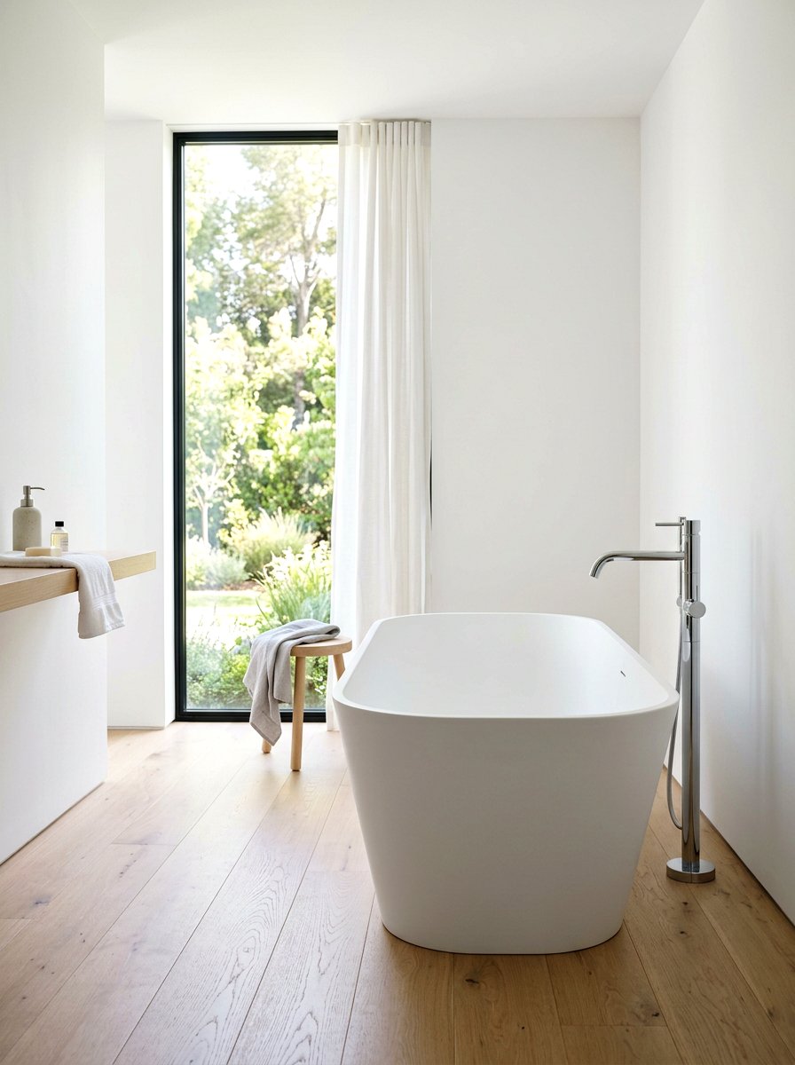Tapered Side Freestanding Tub - 30 freestanding tub ideas