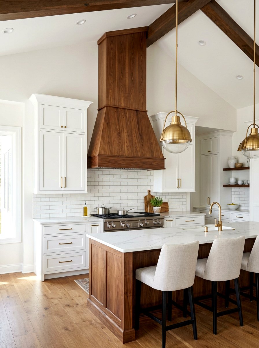Tapered Wood Range Hood - 30 range hood design ideas
