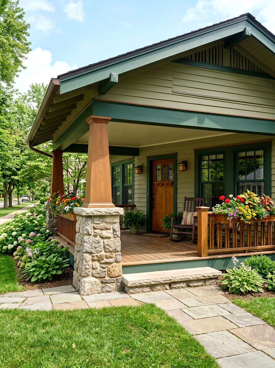 Tapered craftsman porch column - 30 porch column ideas
