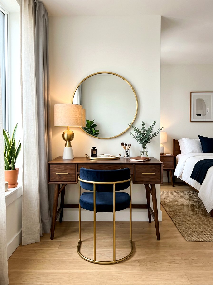 Tapered leg desk - 30 neo deco bedroom ideas