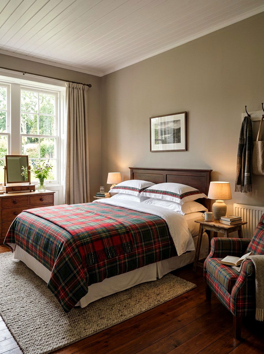 Tartan Guest Room Style - 30 tartan home decor ideas