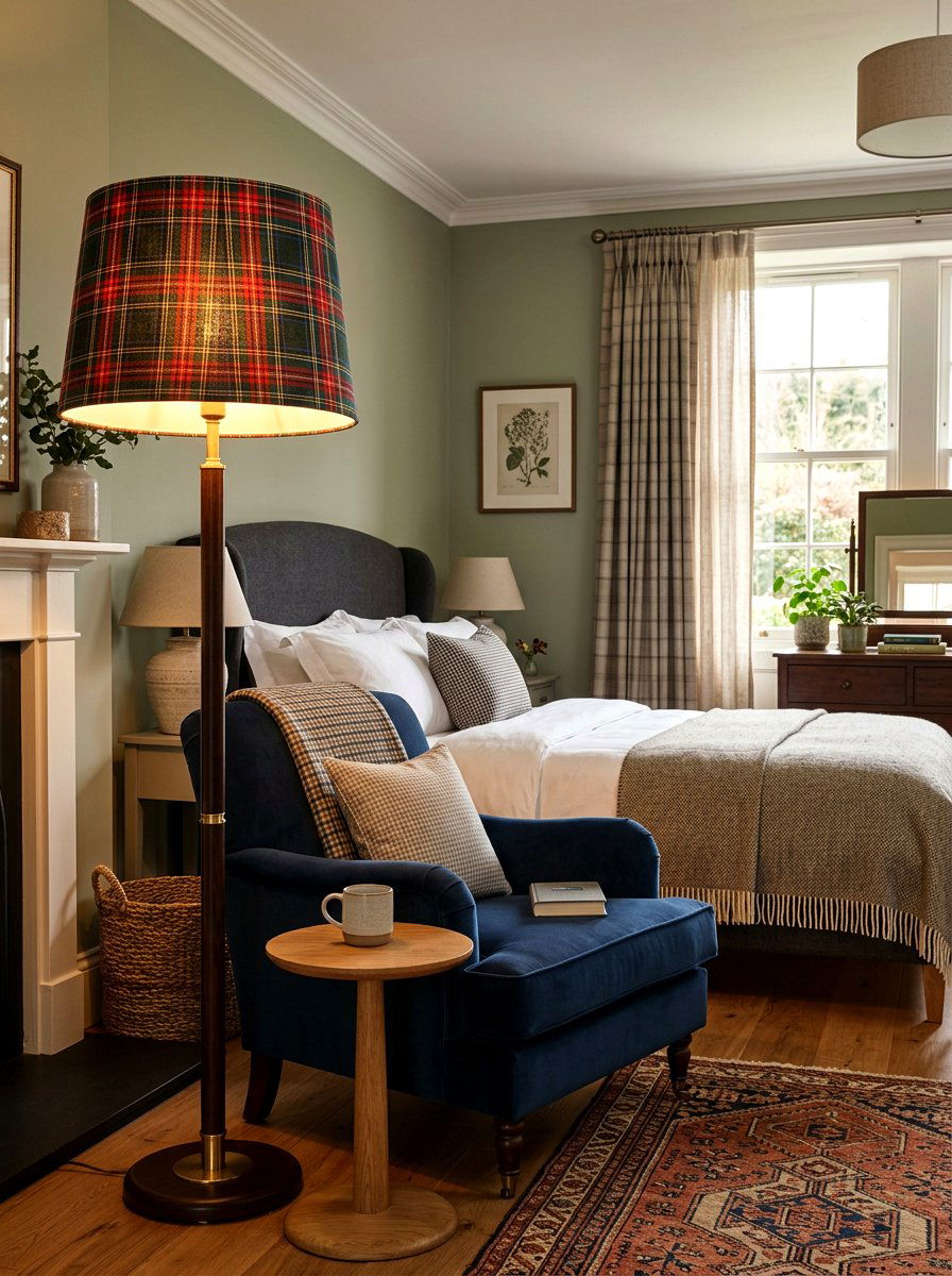 Tartan Lampshade Accent Room - 30 tartan home decor ideas