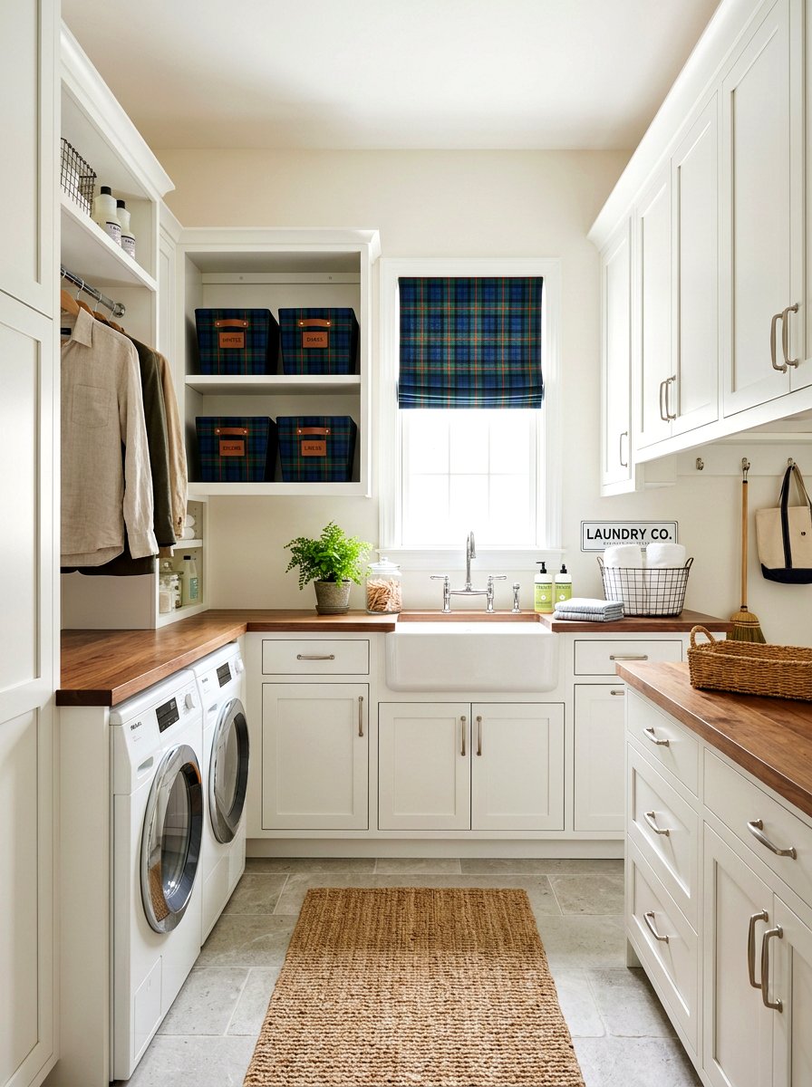 Tartan Laundry Room - 30 tartan home decor ideas