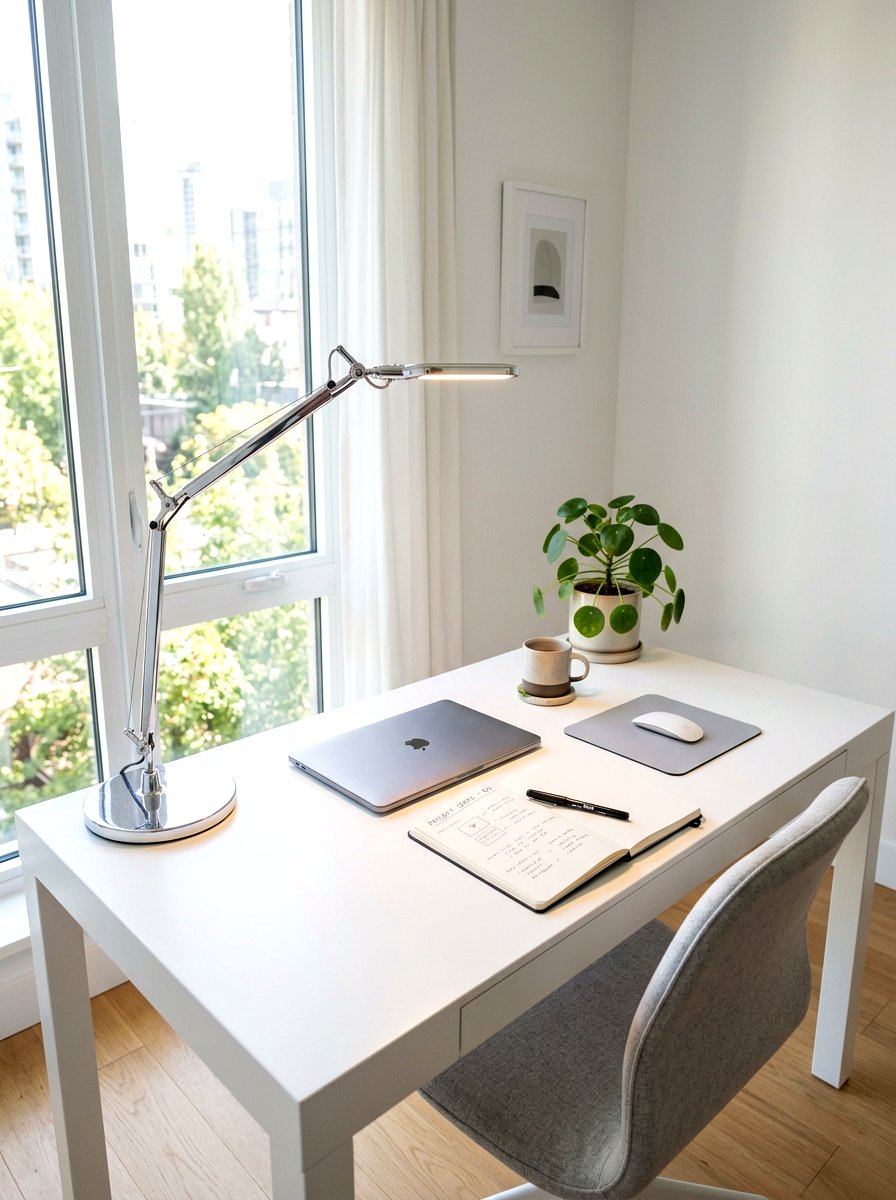 Task Desk Lamp - 30 no overhead light apartment ideas