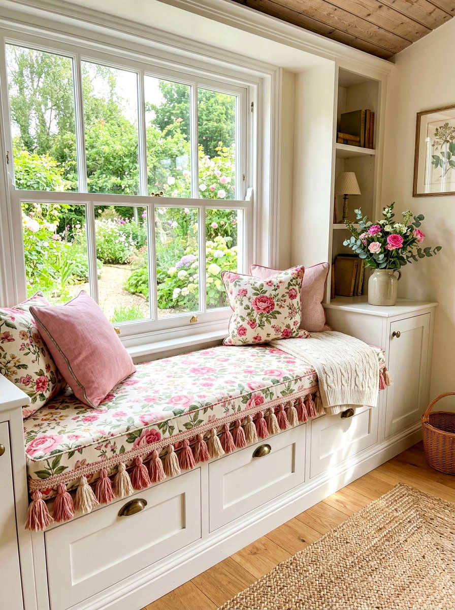 Tassel Bench Cushion - 30 tassel decor living room ideas
