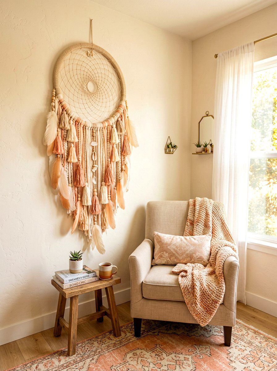 Tassel Dreamcatcher - 30 tassel decor living room ideas