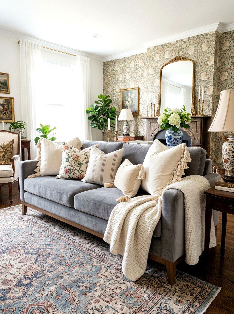 Tassel Fringe Pillows - 30 grandma chic decor ideas
