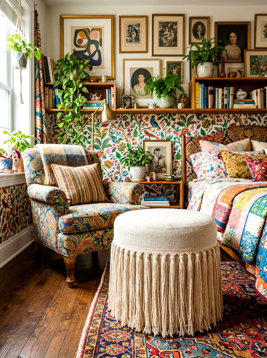 Tassel Ottoman Stool - 30 accent stool ideas