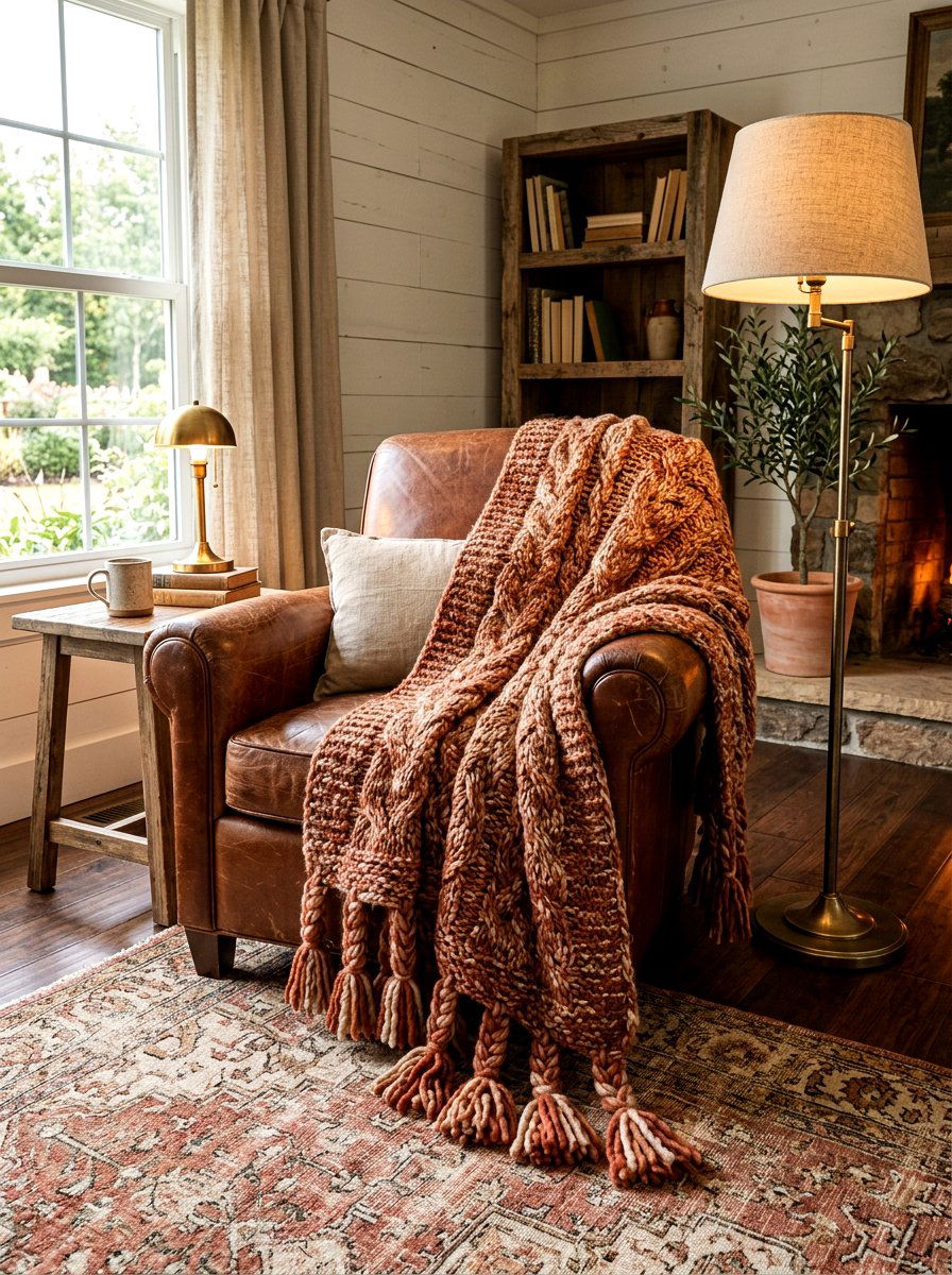 Tassel Throw Blanket - 30 tassel decor living room ideas