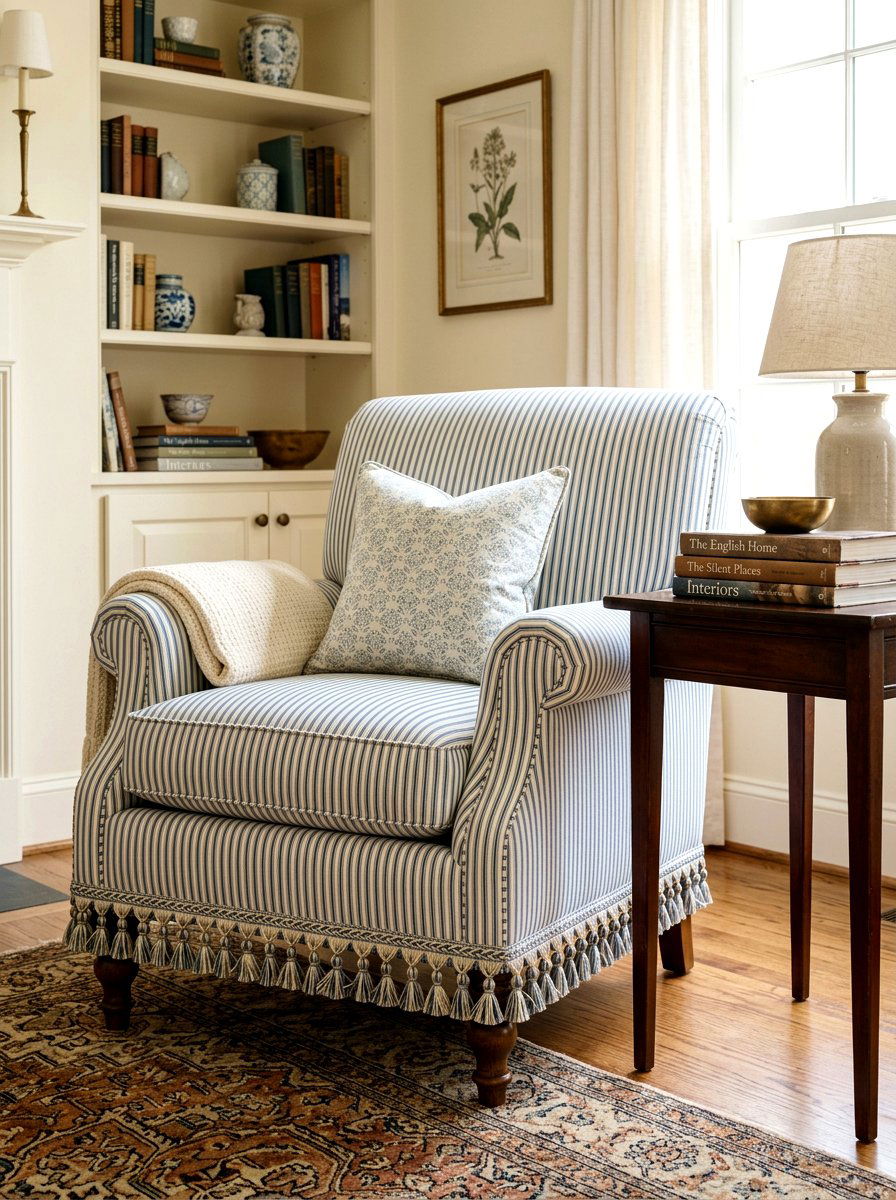 Tassel Trim Upholstery - 30 preppy home decor ideas