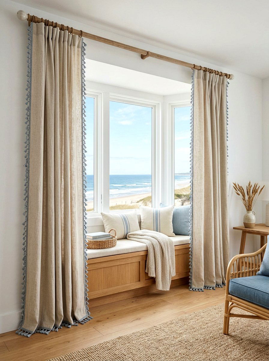 Tassel Window Curtain - 30 tassel decor living room ideas