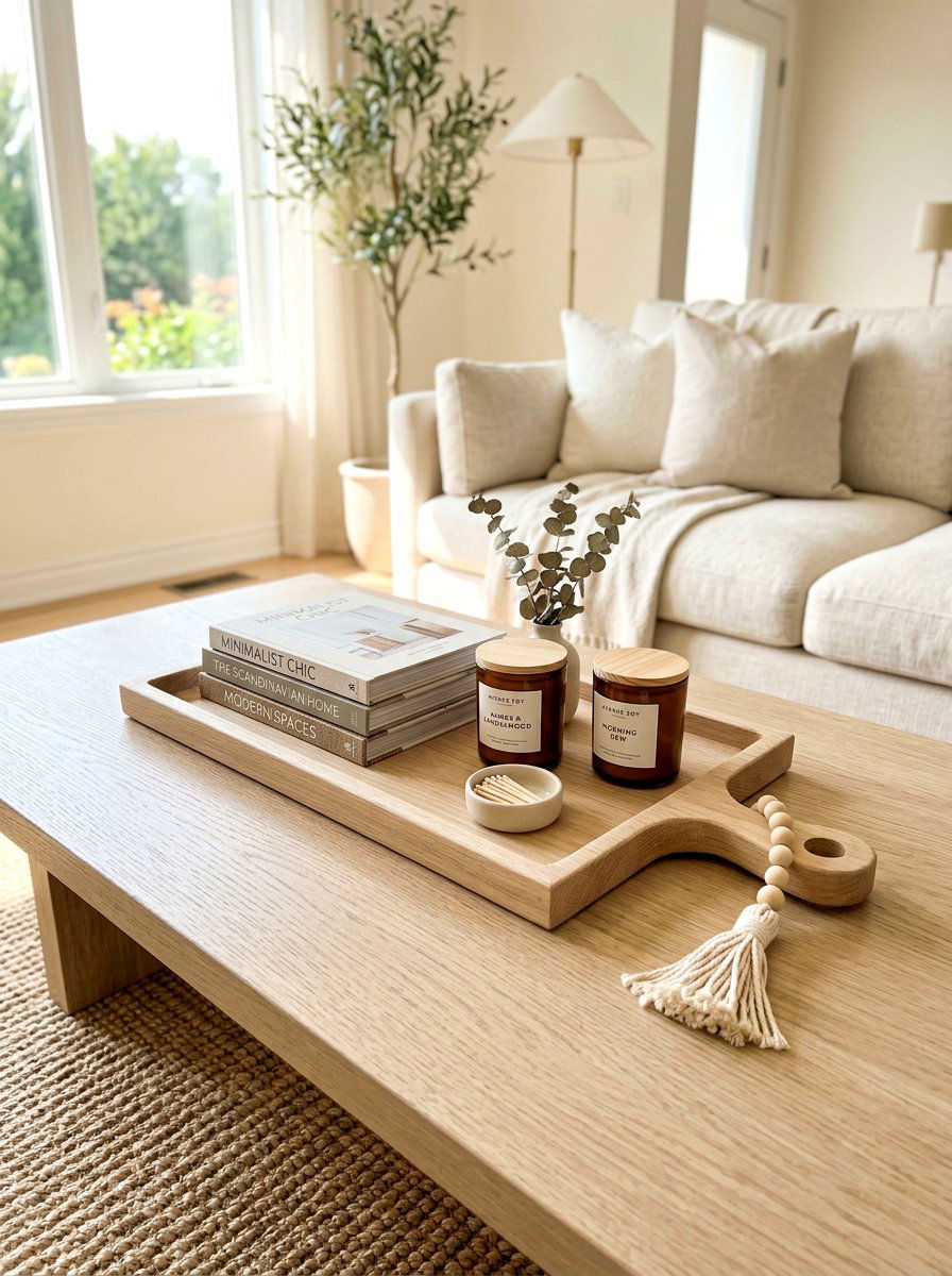 Tassel Wood Tray - 30 tassel decor living room ideas