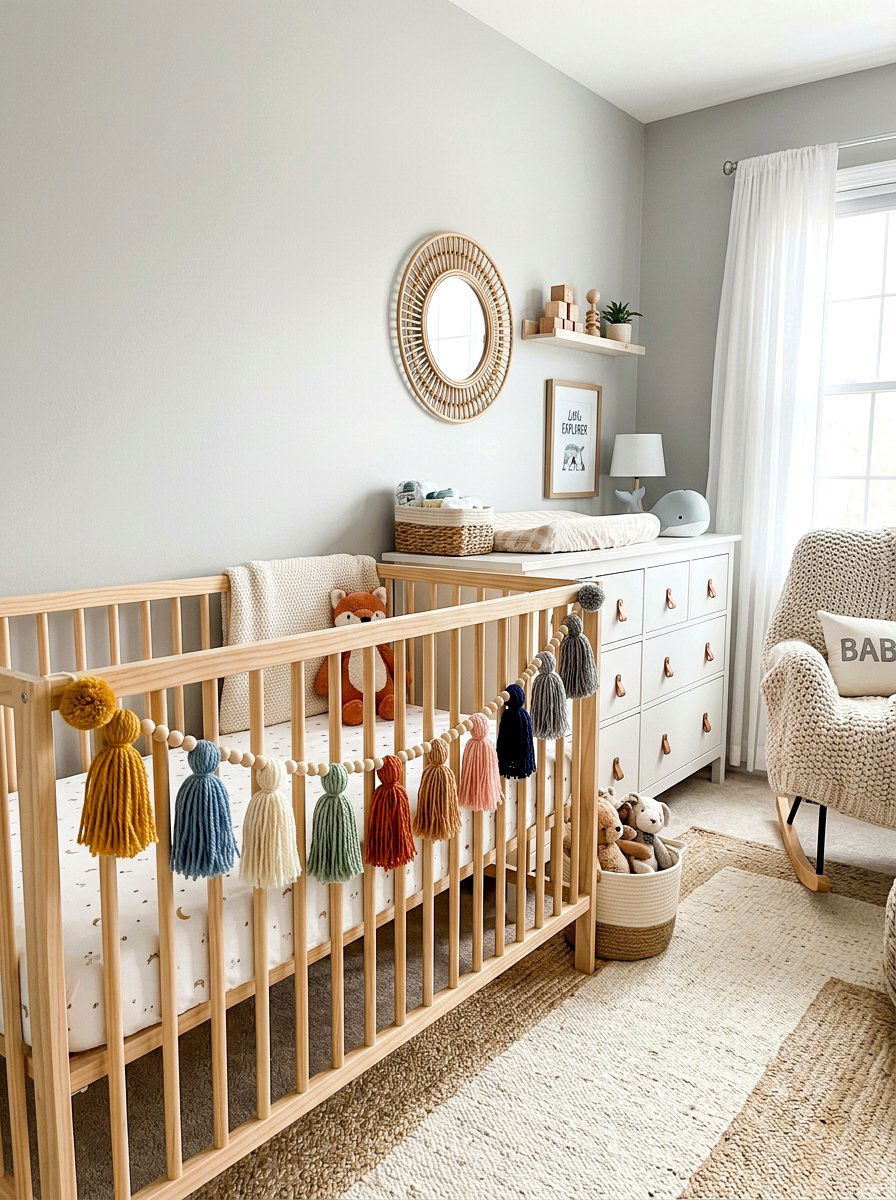 Tassel garland nursery - 30 boho nursery ideas
