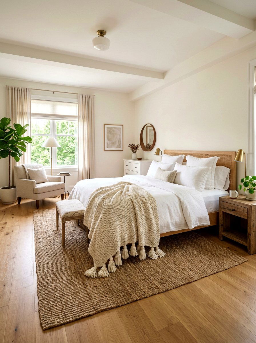 Tassel throw blanket - 30 light academia bedroom ideas