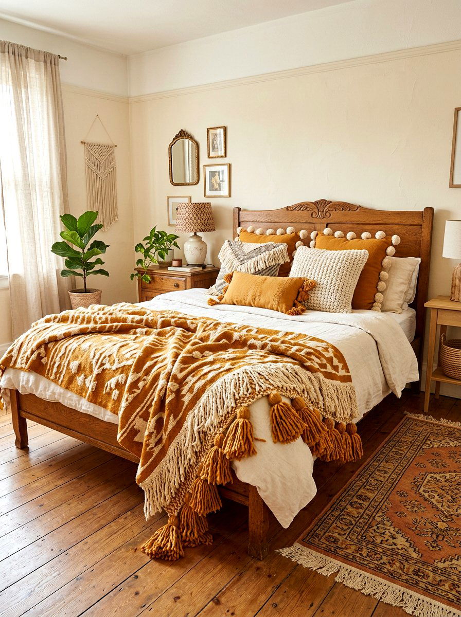 Tasselled Throw Bedscape - 30 designer bedscape ideas