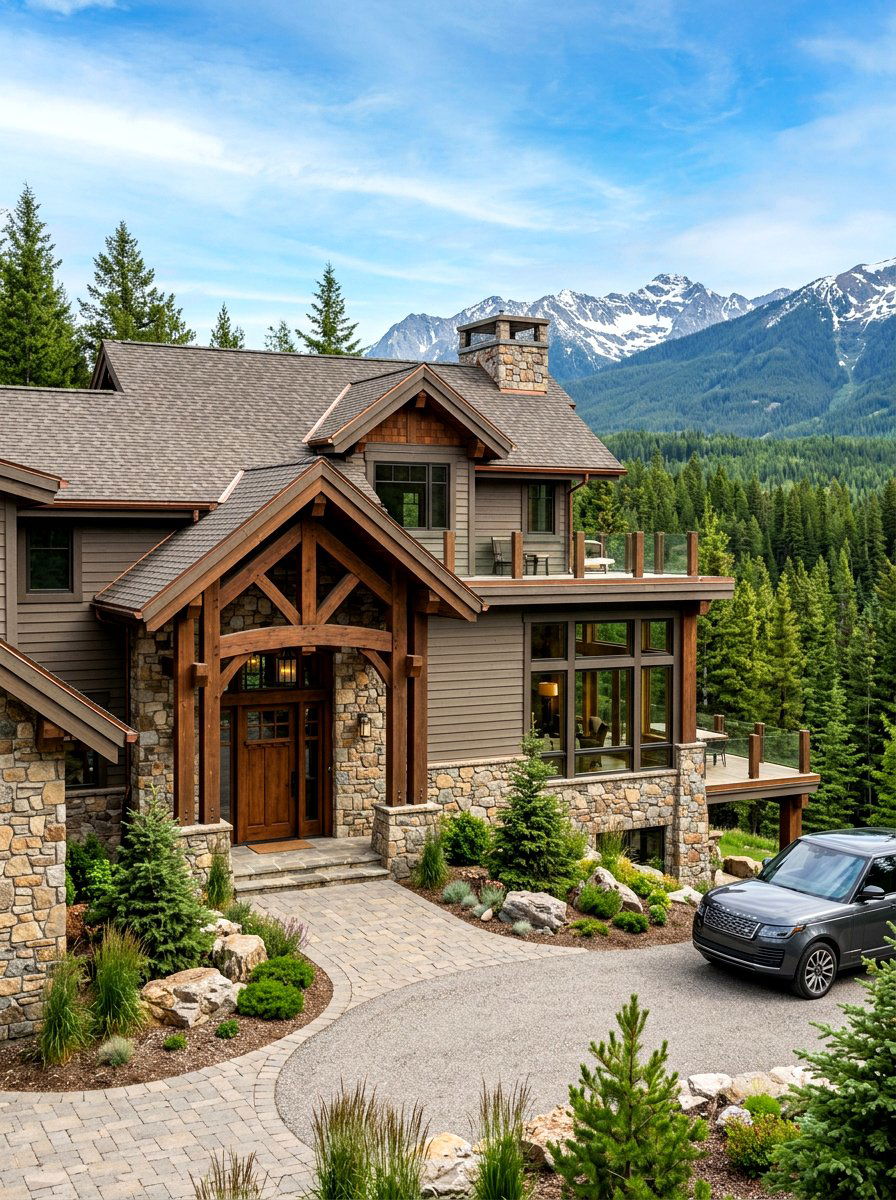Taupe And Natural Stone Exterior - 30 taupe exterior ideas
