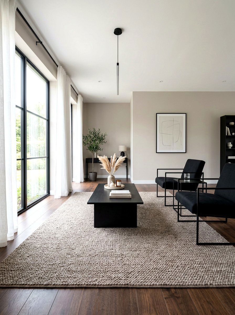 Taupe Area Rug Black Furniture - 30 taupe and black living room ideas