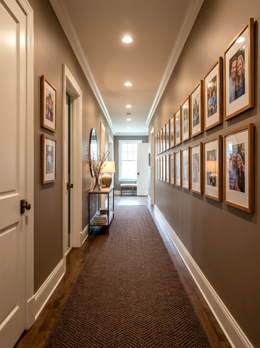 Taupe Brown Hallway - 30 brown room decor ideas