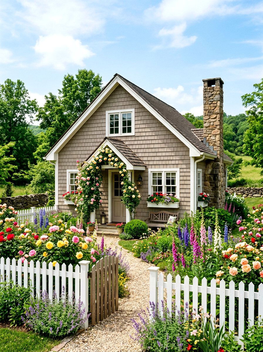 Taupe Cottage Style Exterior - 30 taupe exterior ideas