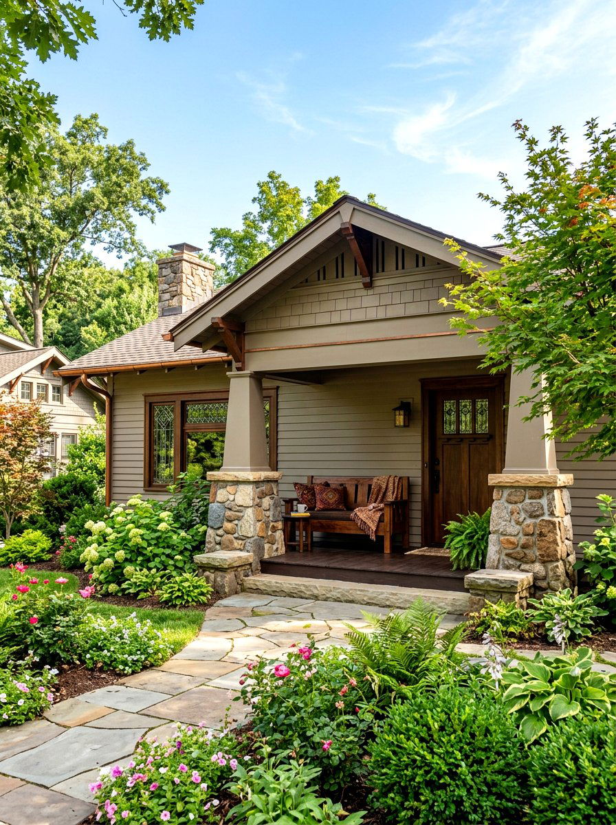 Taupe Craftsman Bungalow - 30 taupe exterior ideas