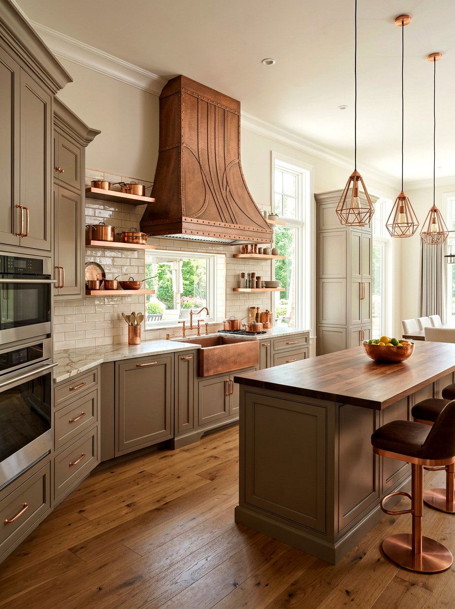 Taupe Kitchen With Copper Accents - 30 taupe kitchen ideas