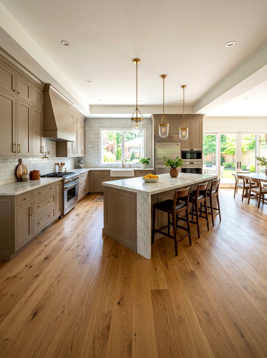 Taupe Kitchen With Hardwood Flooring - 30 taupe kitchen ideas