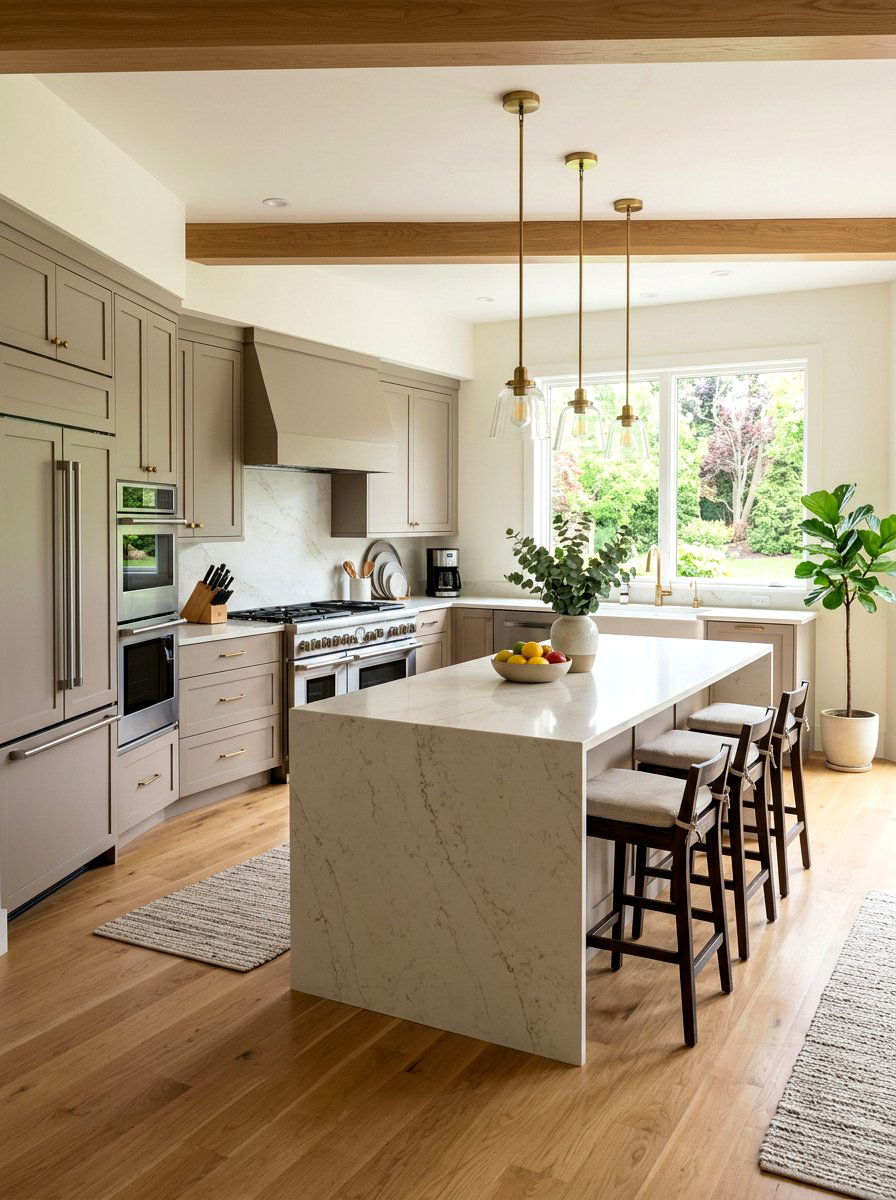 Taupe Kitchen With Quartz Countertops - 30 taupe kitchen ideas