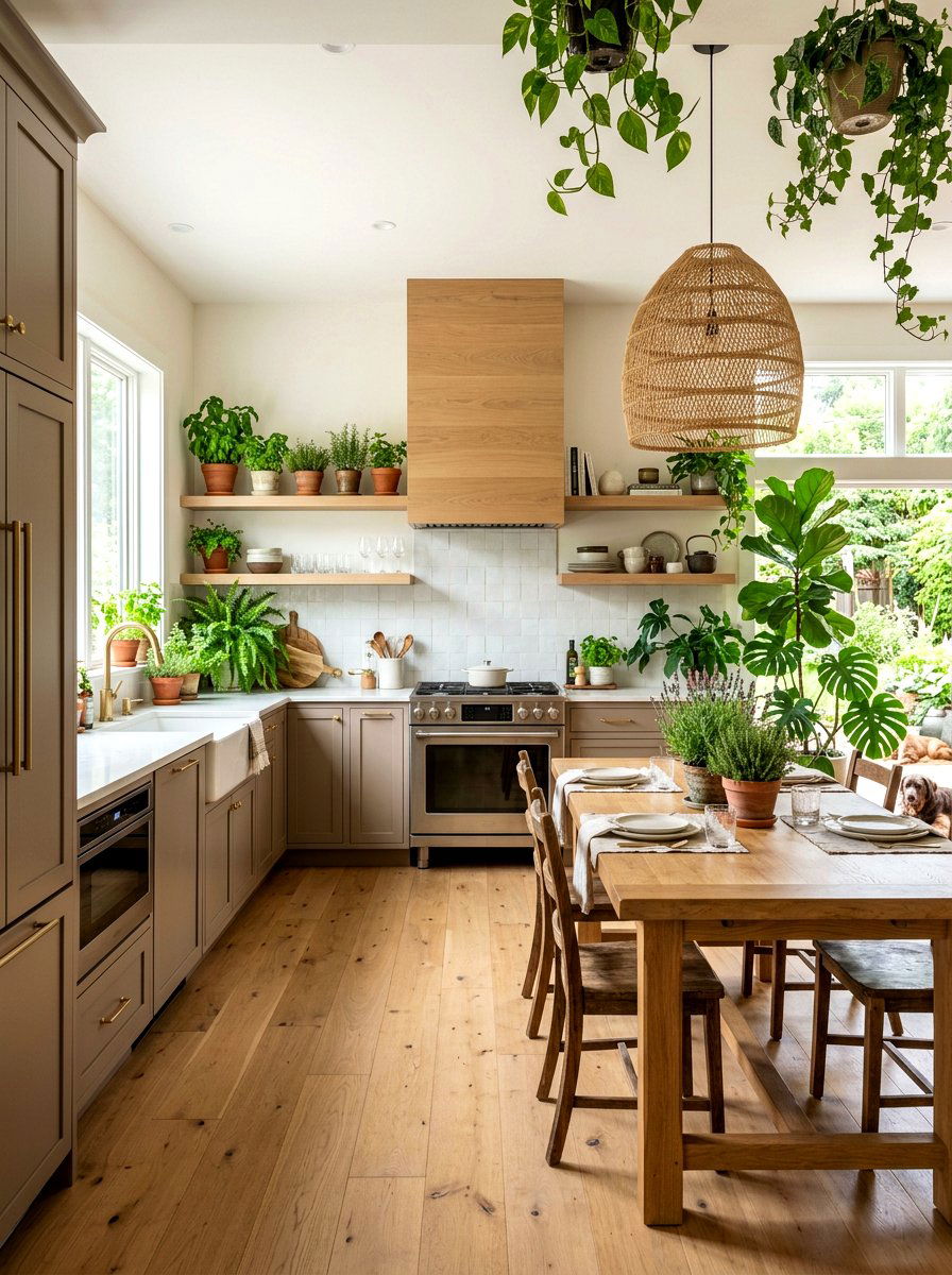 Taupe Kitchen With Wood Accents - 30 taupe kitchen ideas