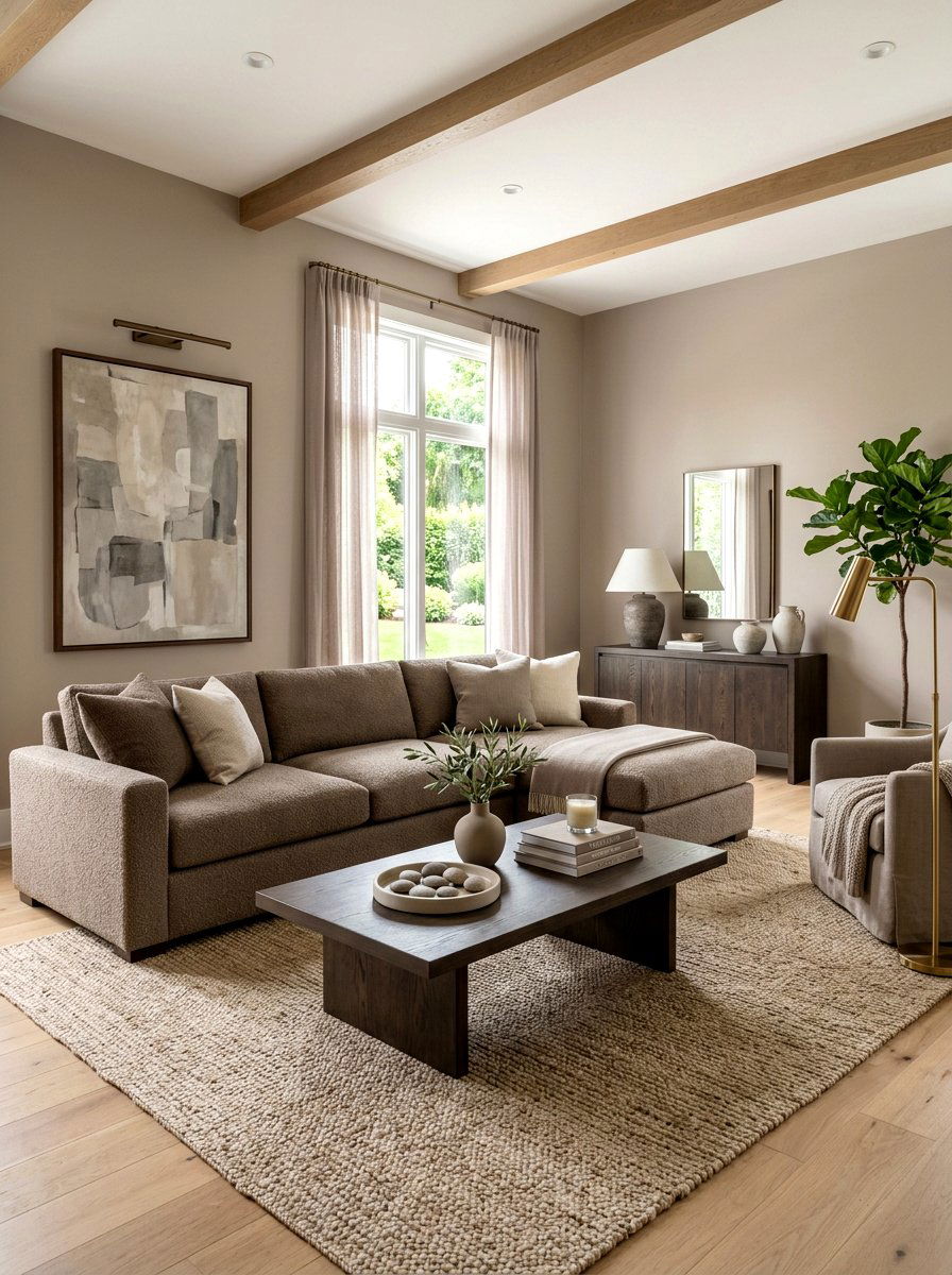 Taupe Living Room - 30 tonal living room ideas