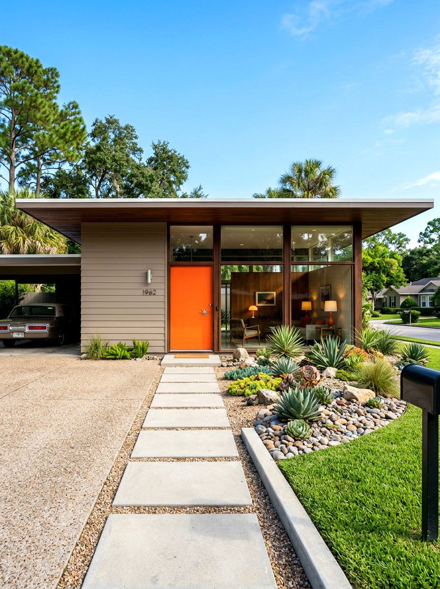 Taupe Mid Century Modern Home - 30 taupe exterior ideas