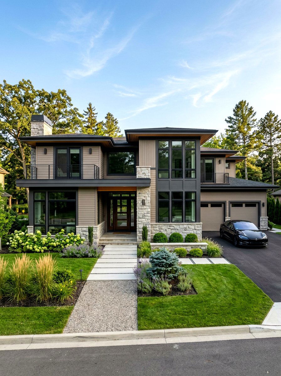Taupe Mushroom Siding - 30 mushroom exterior paint ideas