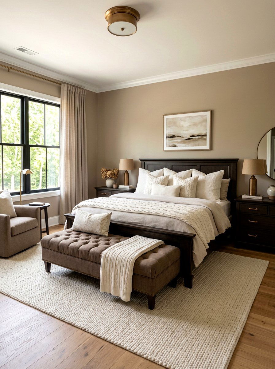 Taupe Neutral Bedroom - 30 healing color bedroom ideas