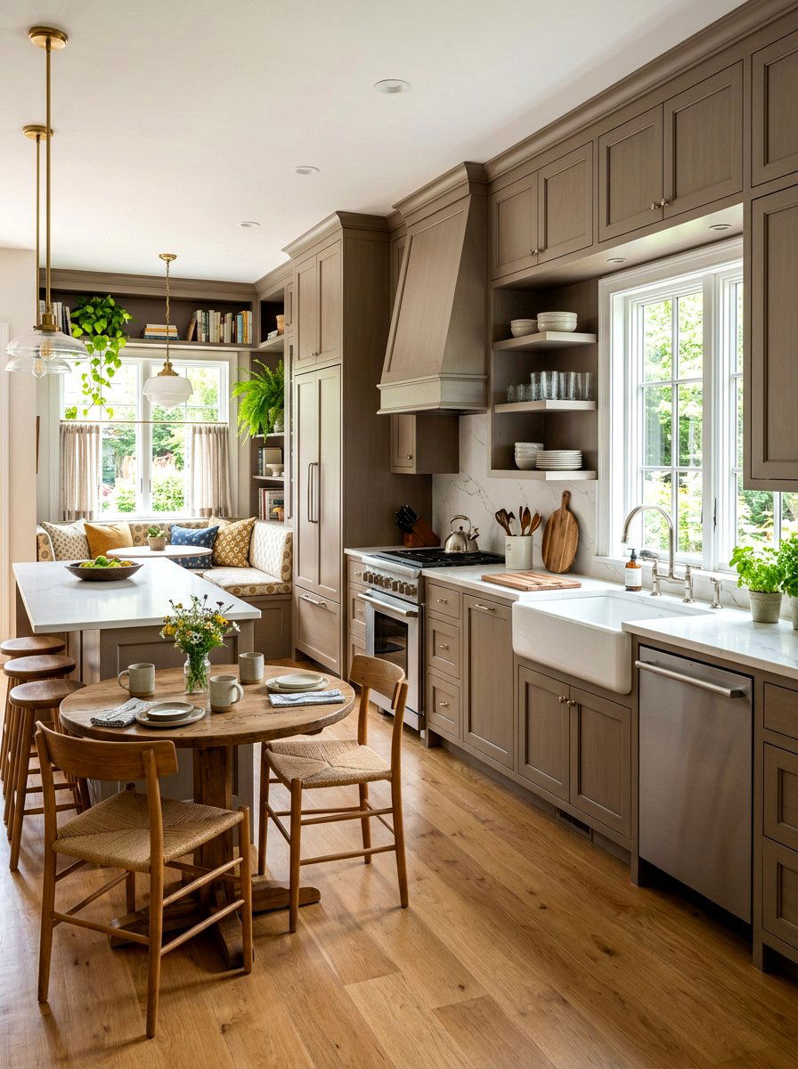 Taupe Shaker Style Cabinets - 30 taupe kitchen ideas