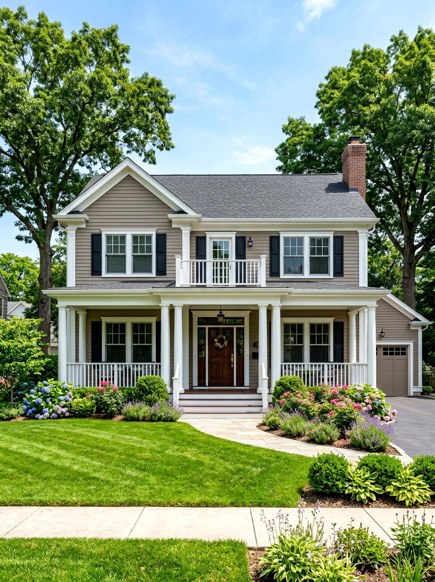 Taupe Siding With White Trim - 30 taupe exterior ideas