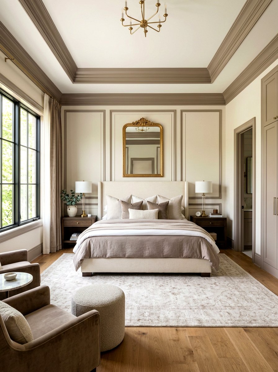 Taupe Trim Bedroom - 30 painted trim bedroom ideas