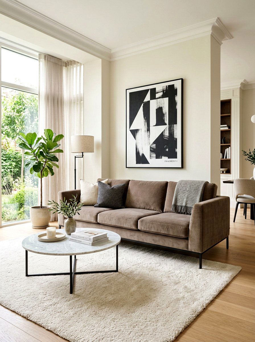 Taupe Velvet Sofa Black Legs - 30 taupe and black living room ideas