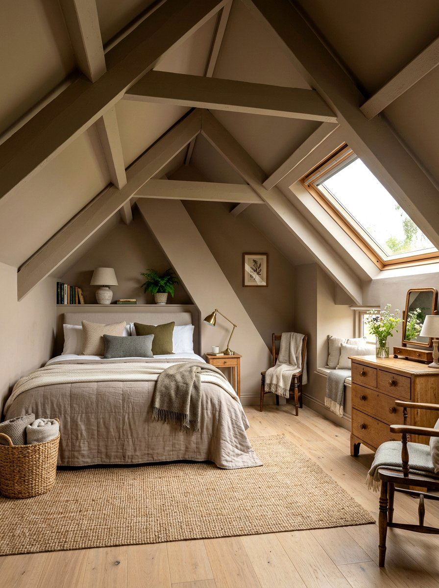 Taupe attic room - 30 taupe room ideas