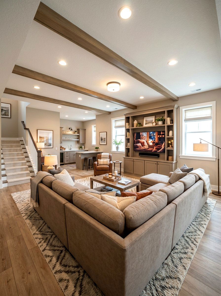 Taupe basement - 30 taupe room ideas