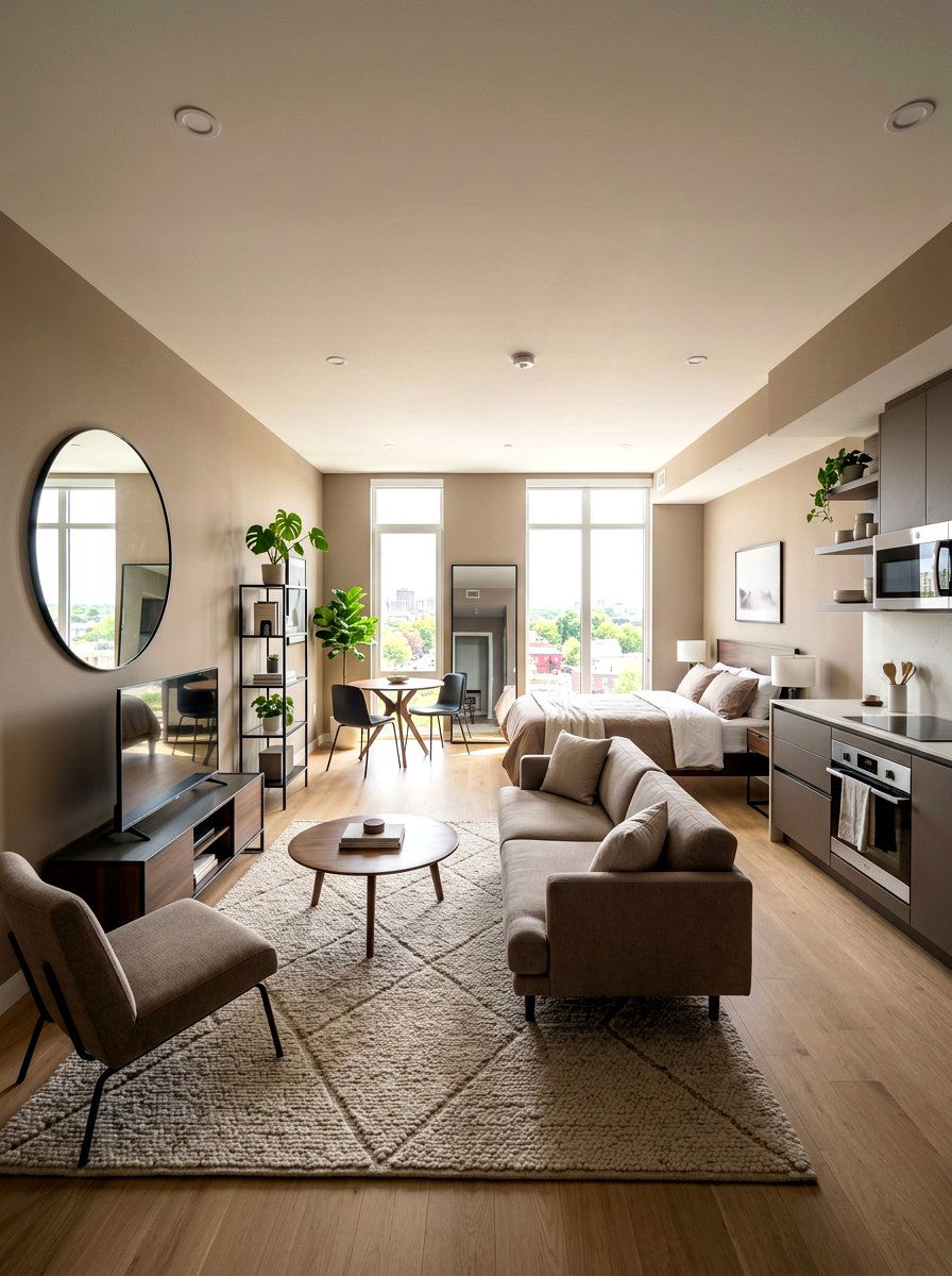 Taupe studio apartment - 30 taupe room ideas